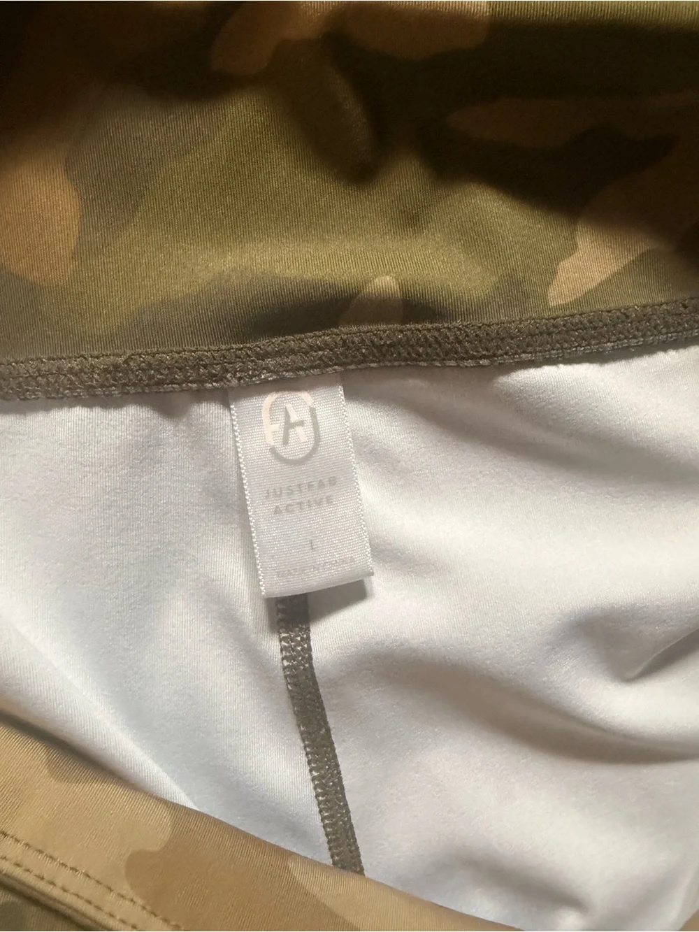 JustFab Camo High Rise Pocket Leggings L